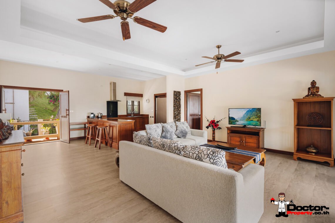 4 Bed Pool Villa with Sea View – Taling Ngam, Koh Samui – For Sale